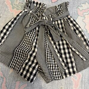 CROSBY by Mollie Burch Black and White Gingham Shorts